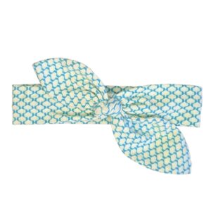 Hårbånd i tyrkis mønstre. Str. 42-52 cm