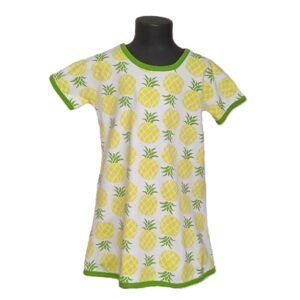 Pigekjole med Ananas. Str. 2-3 år.
