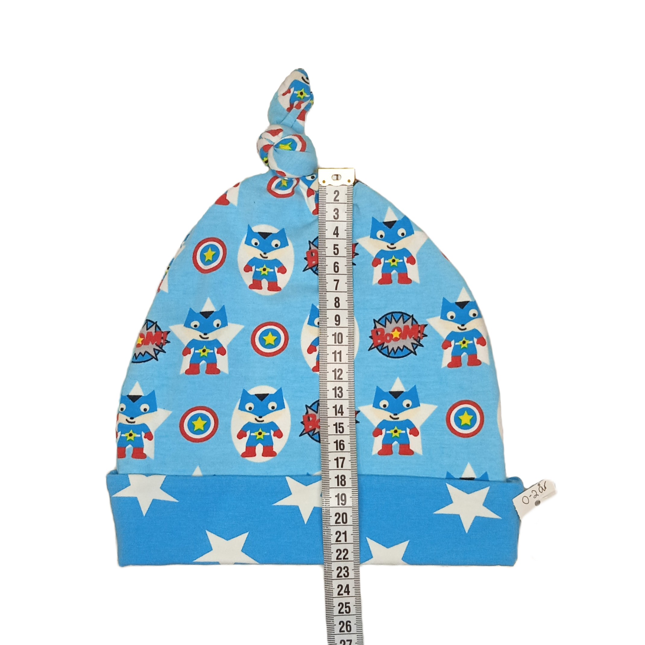 Superhelt hue Str. 44 cm/ 0-2 år