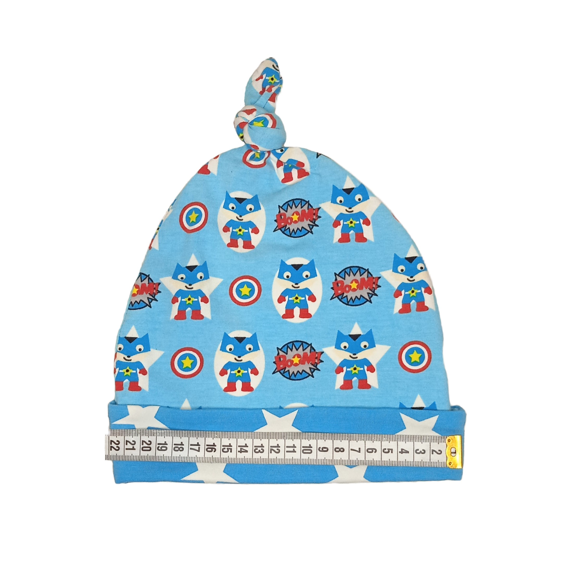 Superhelt hue Str. 44 cm/ 0-2 år