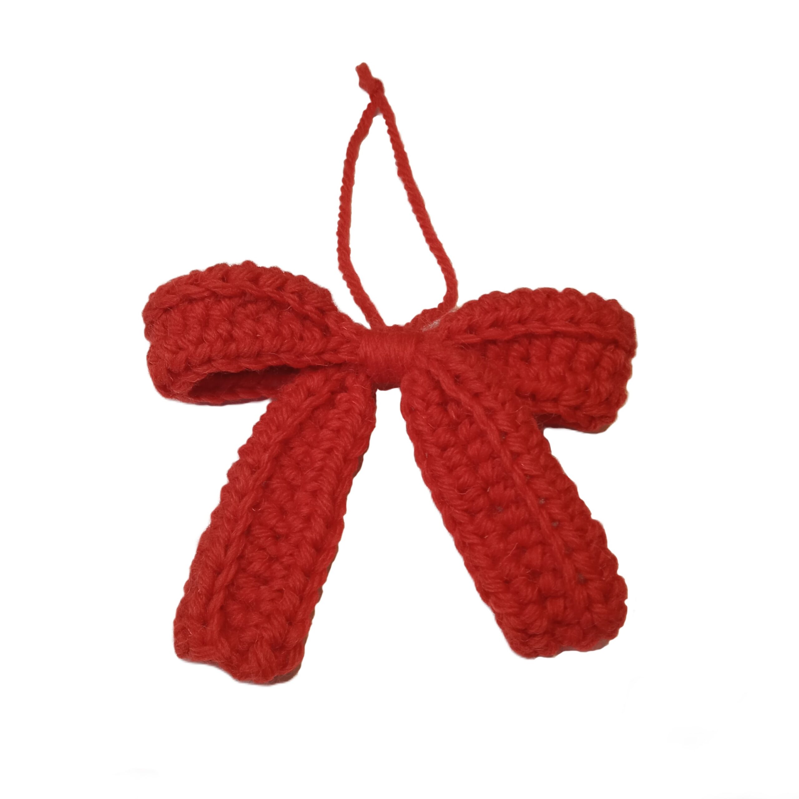 Hæklet uld julesløjfe