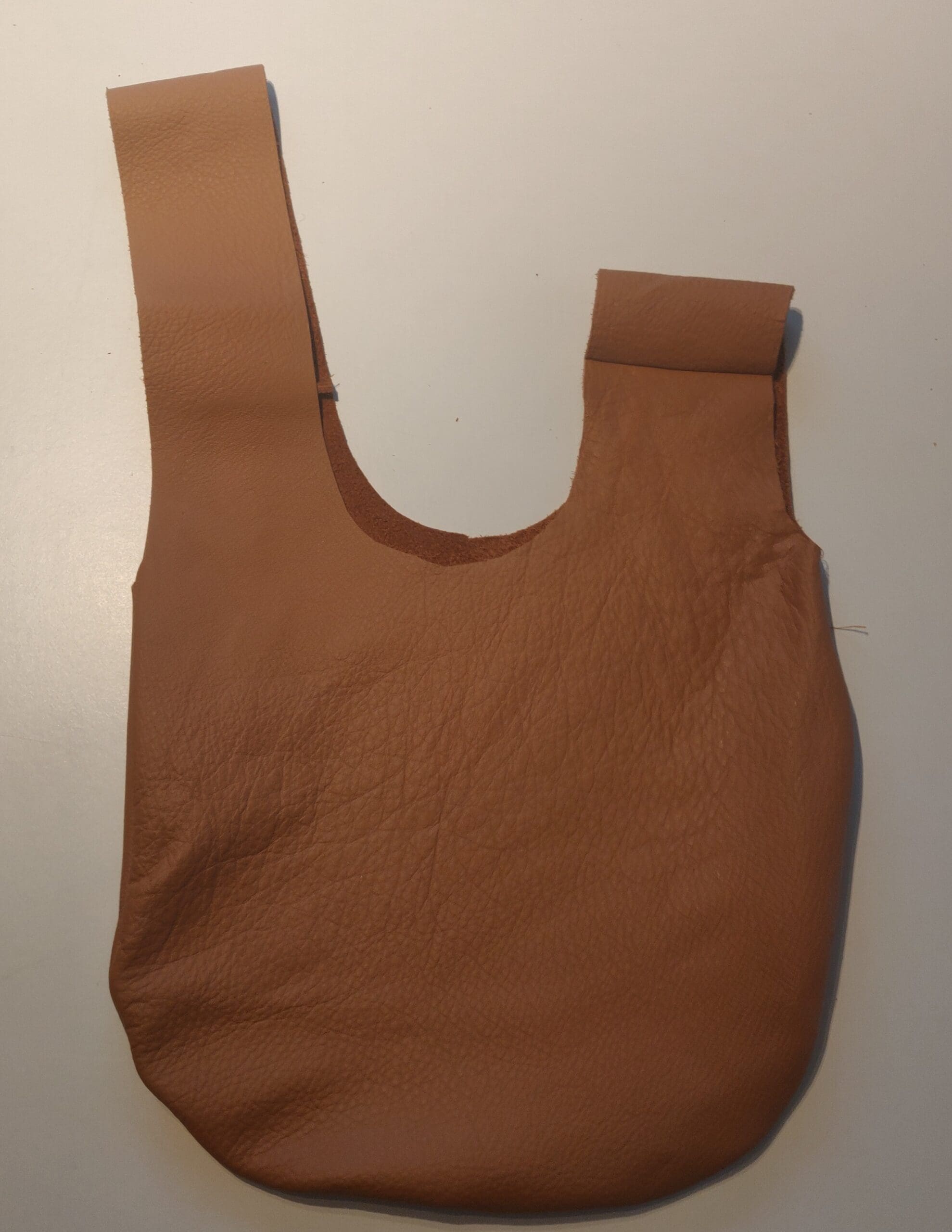 Mulepose i lyse brun læder - Billede 2