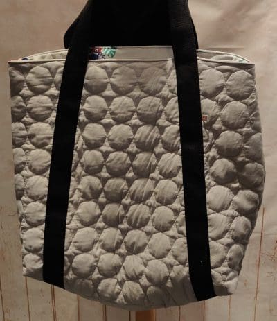 Stort indkøbsnet, grå kvilt.