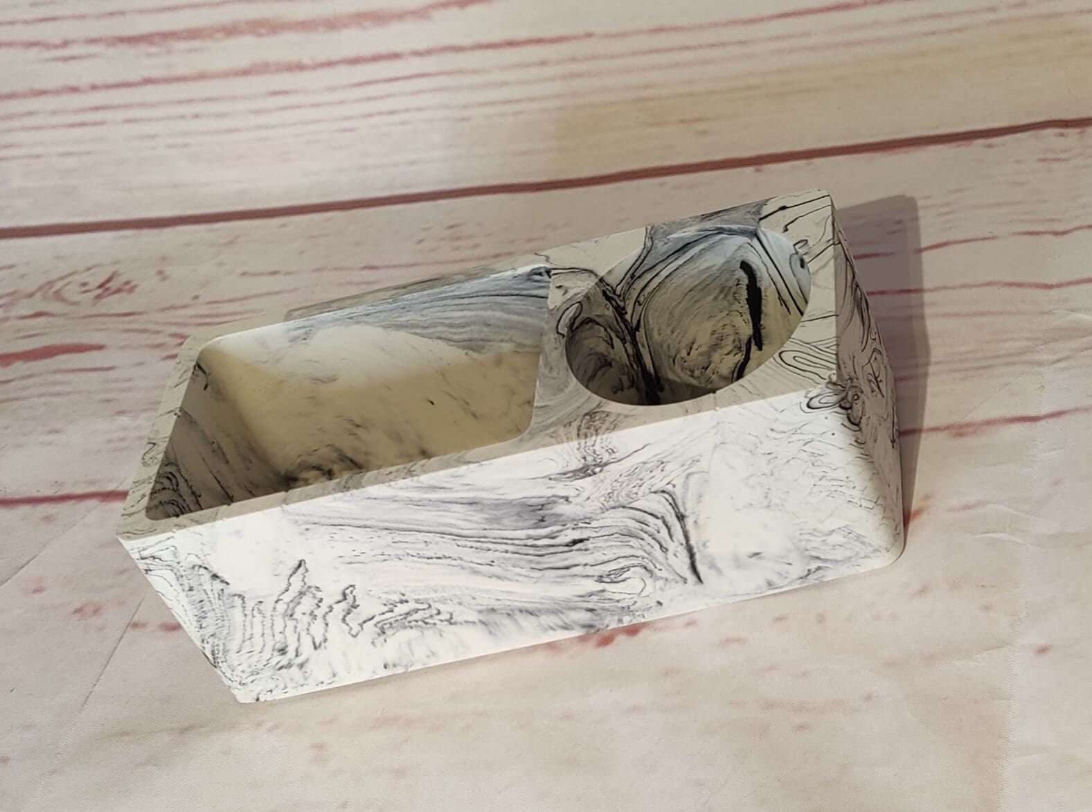 opbevarings box - sort marbel