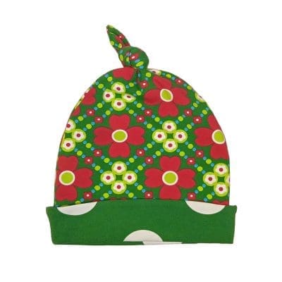 Blomster hue Str. 44 cm/ 0-2 år