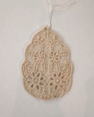 Påskeæg ornament ophæng - beige